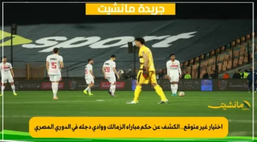 اختيار غير متوقع.. الكشف عن حكم مباراة الزمالك ووادي دجلة في الدوري المصري 1